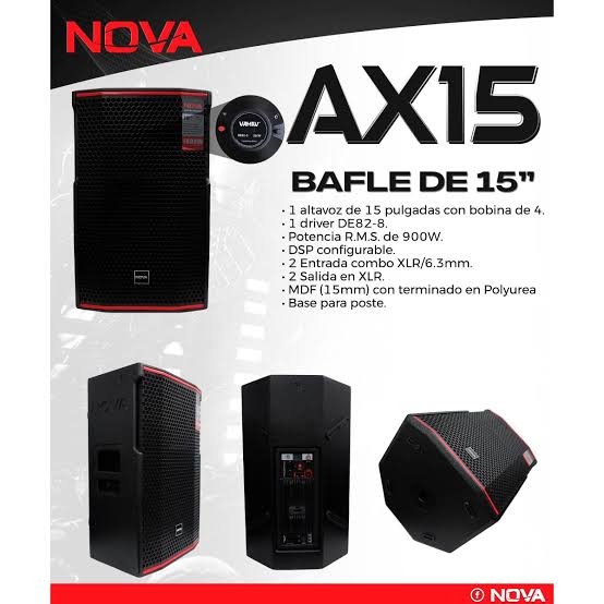 NOVA AX15 Bocina Amplificada 15 pulgadas