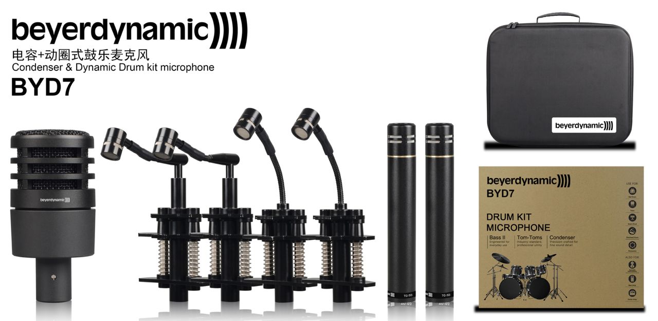 BYD7 Beyerdinamic set de microfonos para bateria condensador