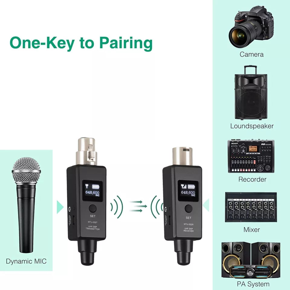 Sistema inalámbrico para Micrófono XLR