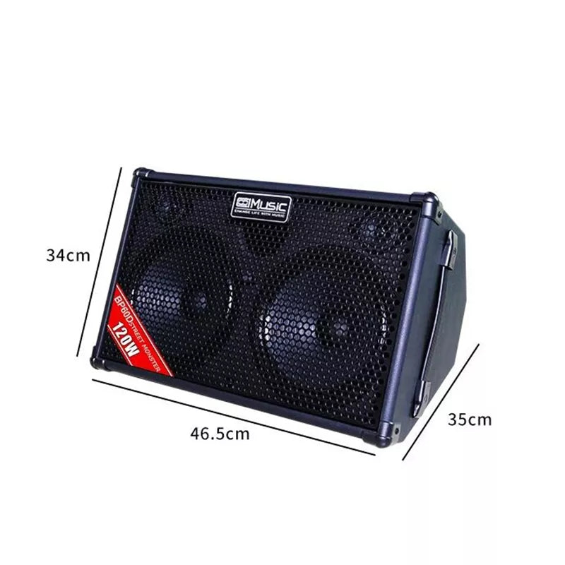 CoolMusic BD60D amplificador de Guitarra Electroacustica 120W, piano, Saxofon, Voz con Efectos
