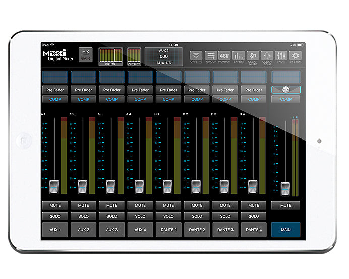 RELACART MIXX12 Mezcladora digital con Tarjeta Dante