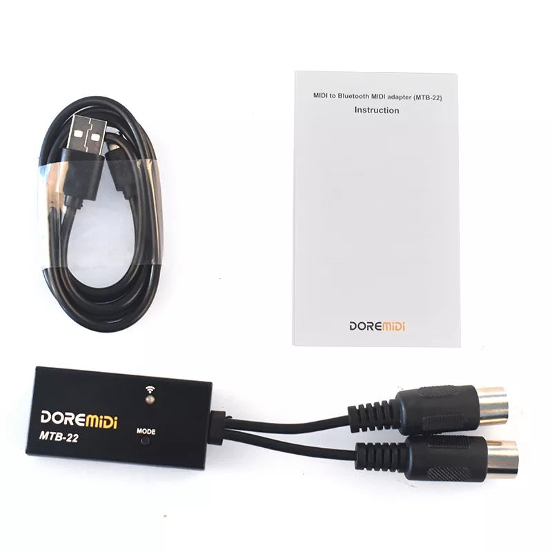DOREMIDI Adaptador midi a Bluetooth inalambrico
