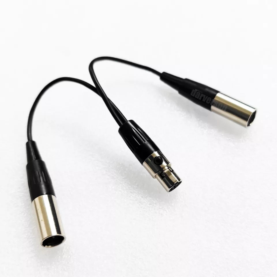 Cable Extensión Y TAF4 para bodypack shure mini XLR 4 pin
