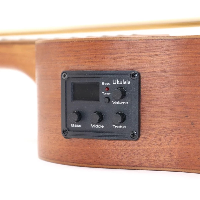 Ukelele Bass electroacustico Natural con EQ.