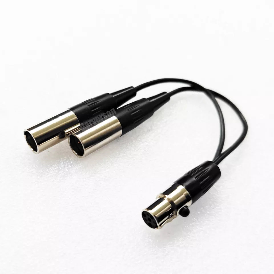 Cable Extensión Y TAF4 para bodypack shure mini XLR 4 pin
