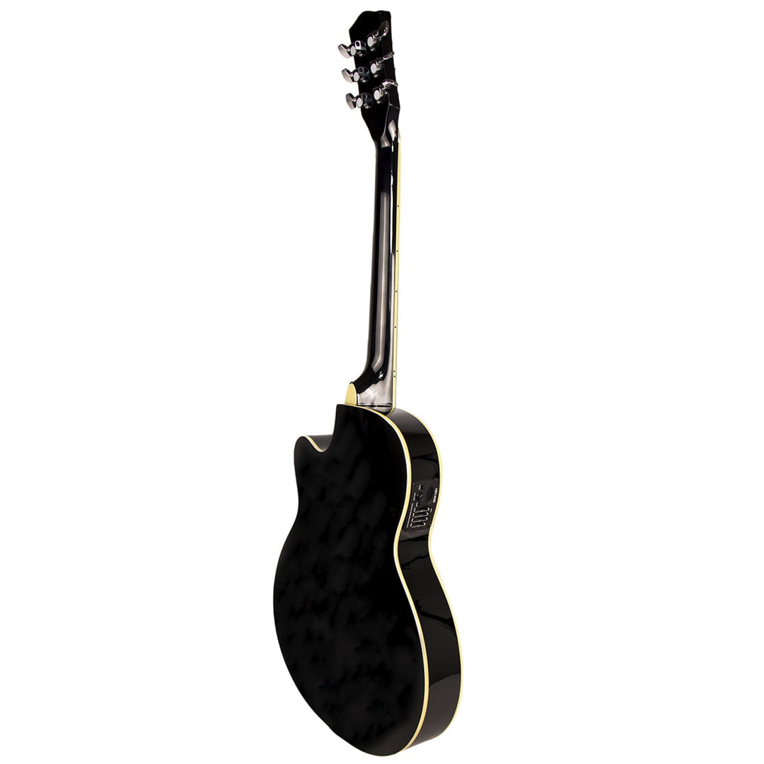 RMC Guitarra Electroacústica Jumbo Thinline negra