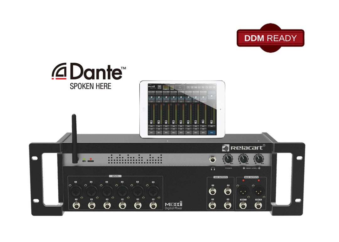 RELACART MIXX12 Mezcladora digital con Tarjeta Dante