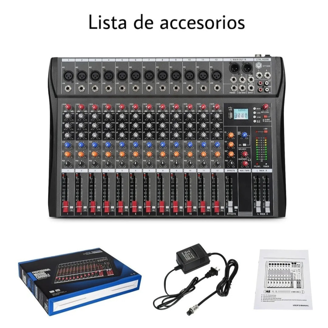 Mezcladora profesional 12 canales