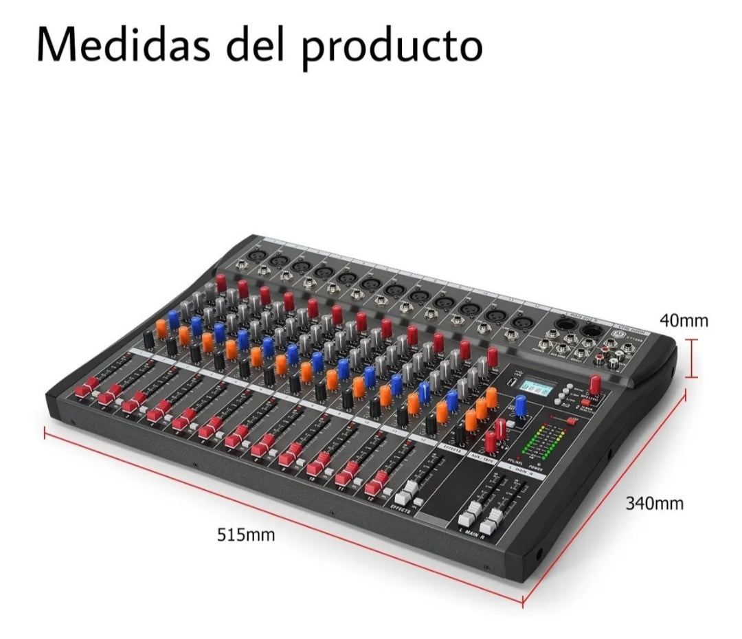 Mezcladora profesional 12 canales