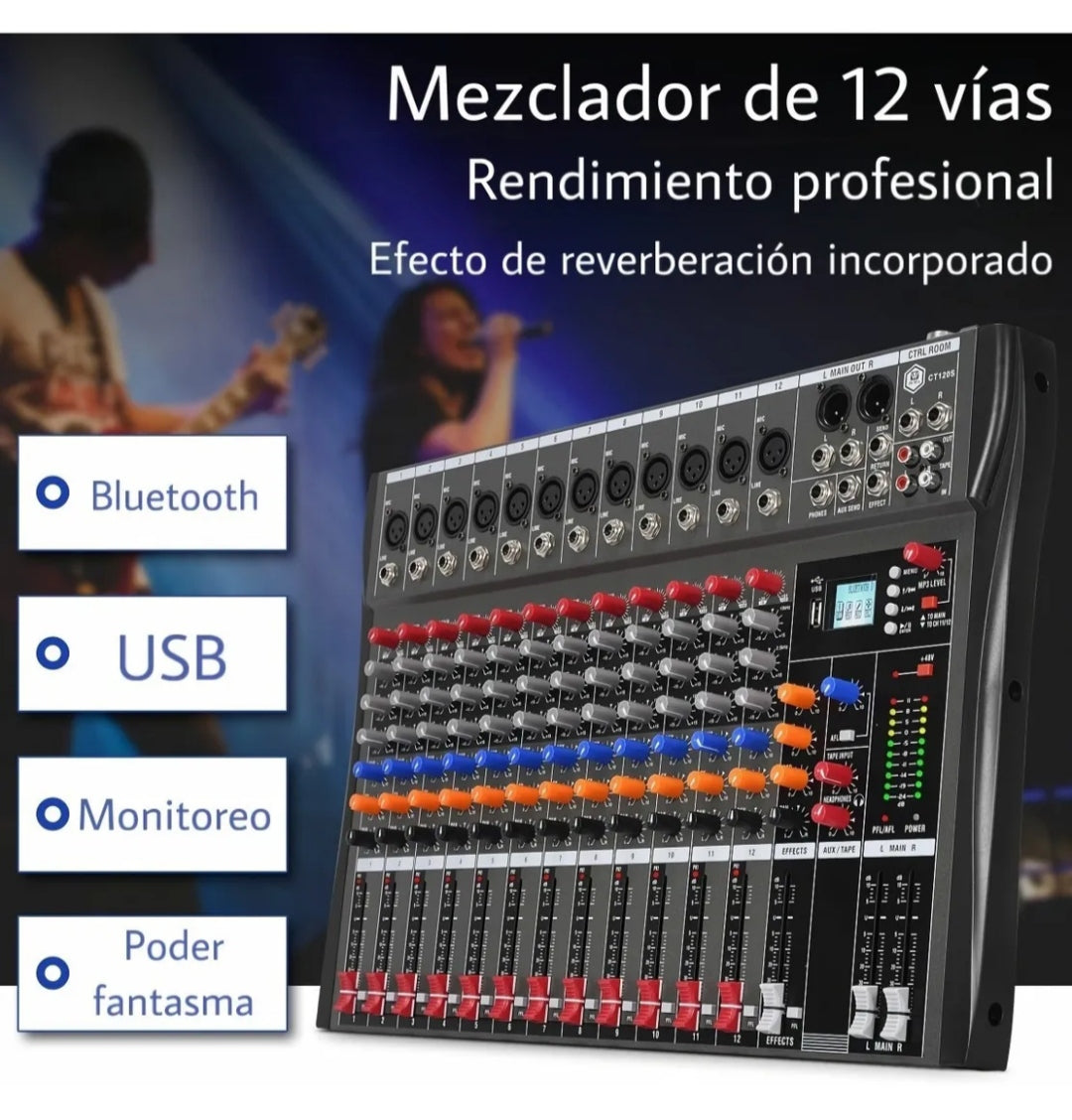 Mezcladora profesional 12 canales