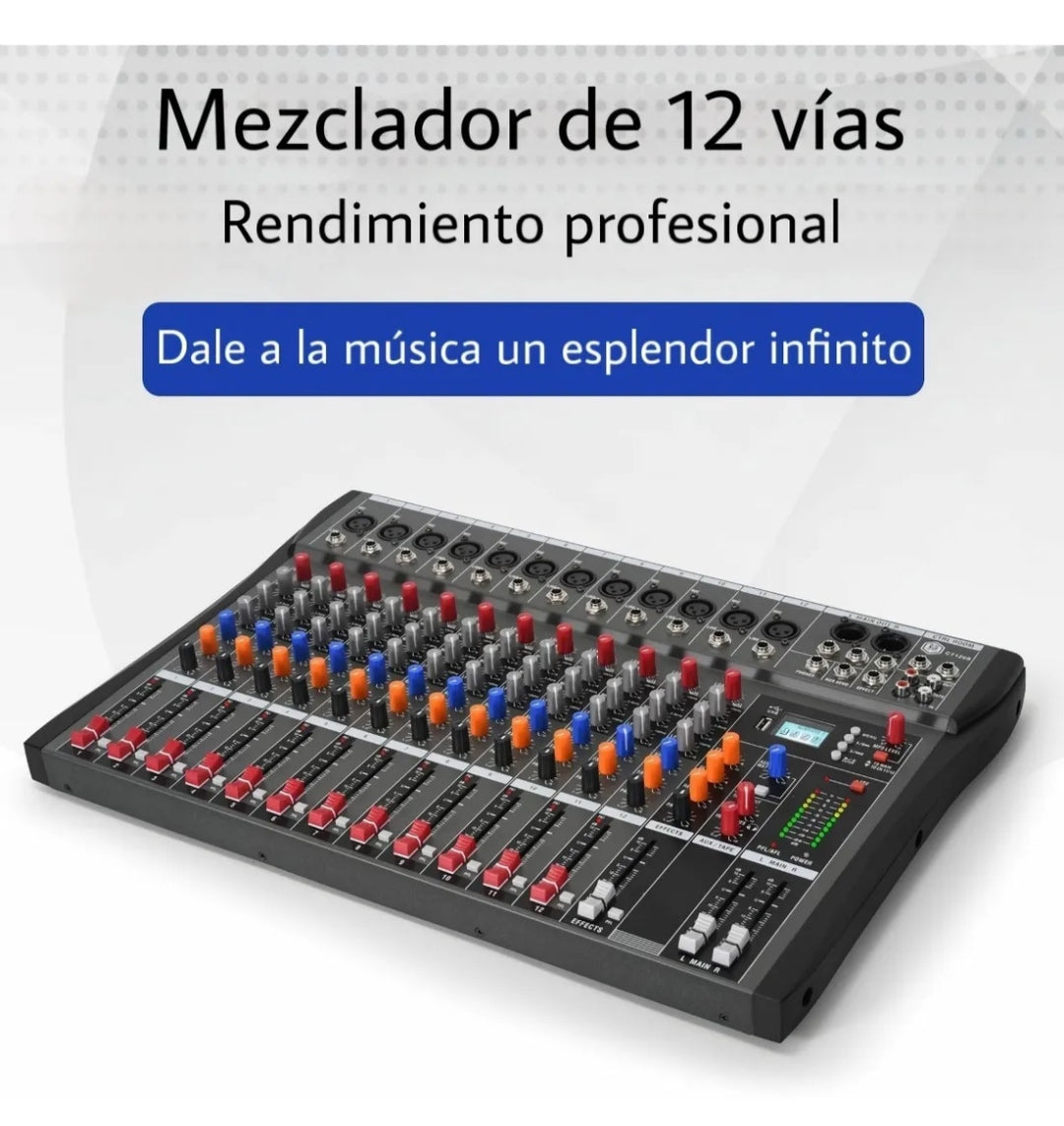 Mezcladora profesional 12 canales