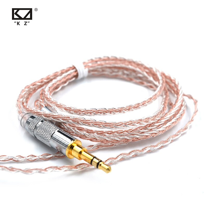 KZ Cable de Auriculares 8 Core Copper plata