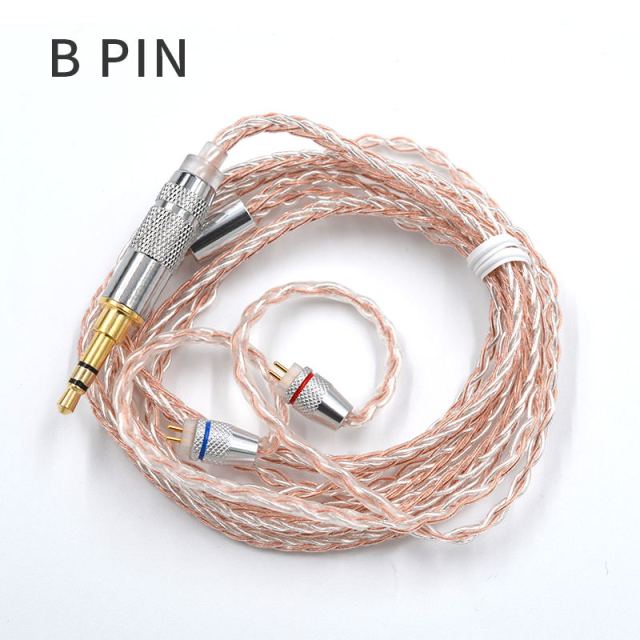 KZ Cable de Auriculares 8 Core Copper plata