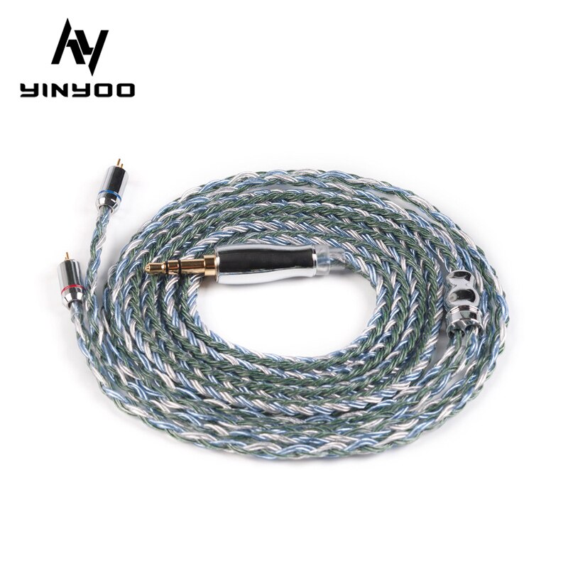YINYOO Cable de Auriculares 16 Core Silver Plated