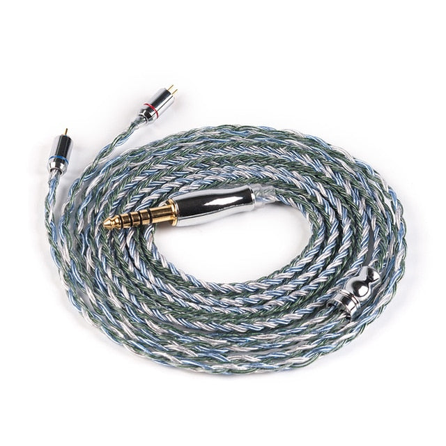 YINYOO Cable de Auriculares 16 Core Silver Plated