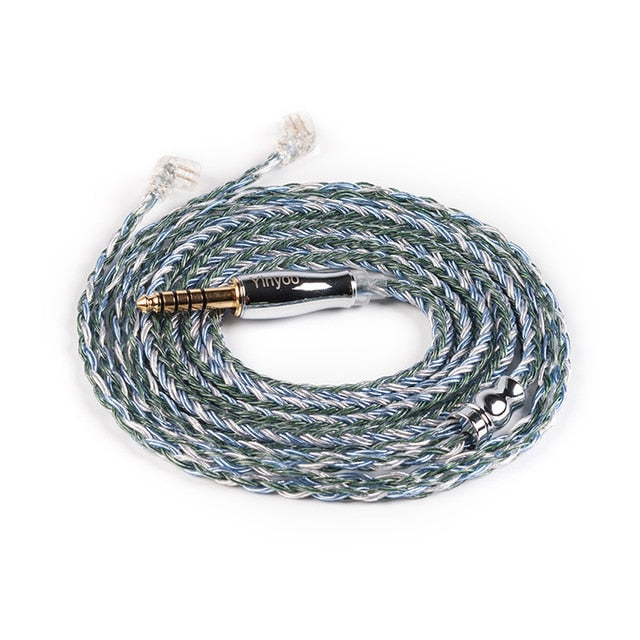 YINYOO Cable de Auriculares 16 Core Silver Plated