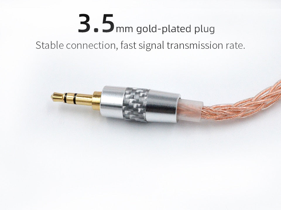 KZ Cable de audio para auriculares in ears libre de oxigeno 152 cores 8 nucleos