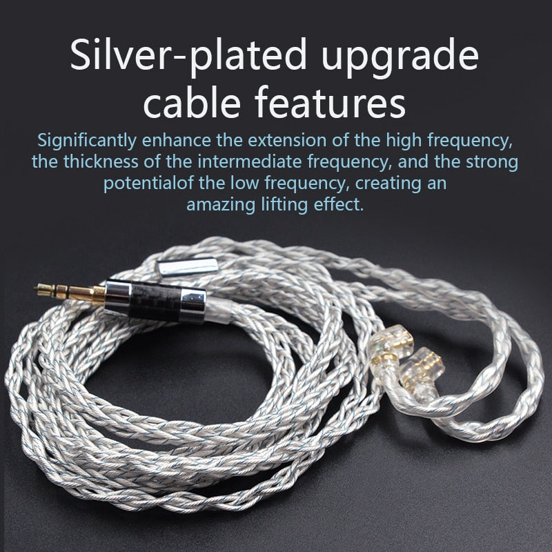 KZ cable plata de Audio 8 Nucleos 784 cores para Auriculares.