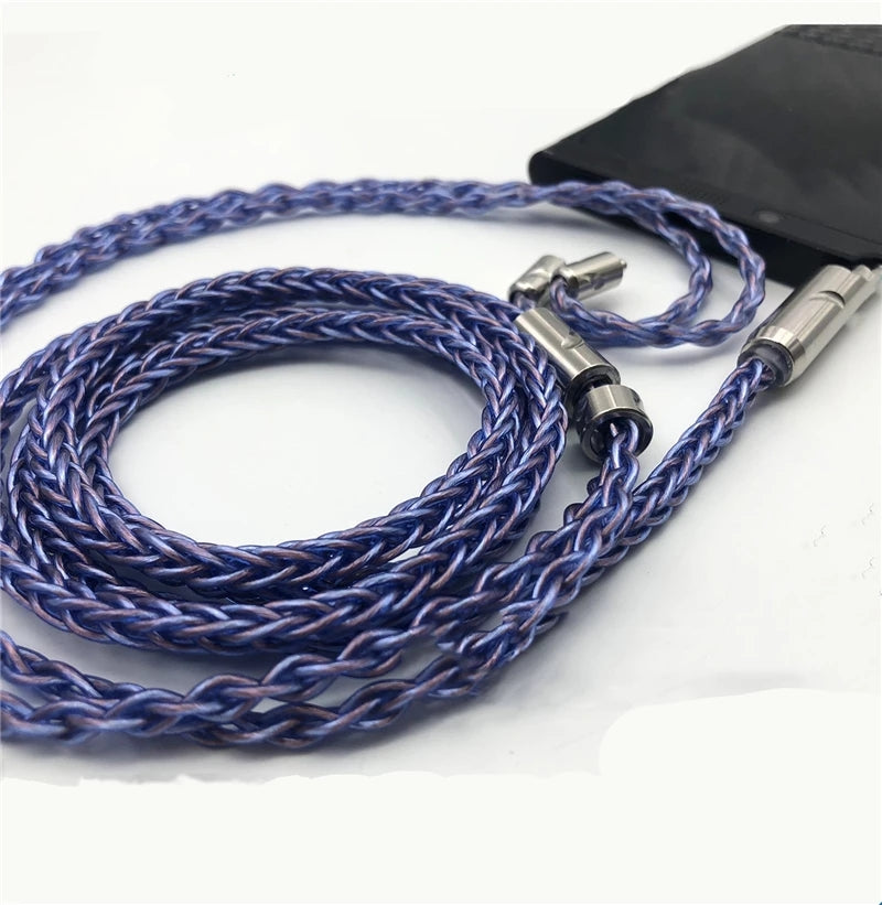 Cable de Audio Auriculares chapado en plata de 240 Nucleos MMCX