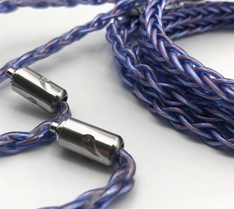 Cable de Audio Auriculares chapado en plata de 240 Nucleos MMCX