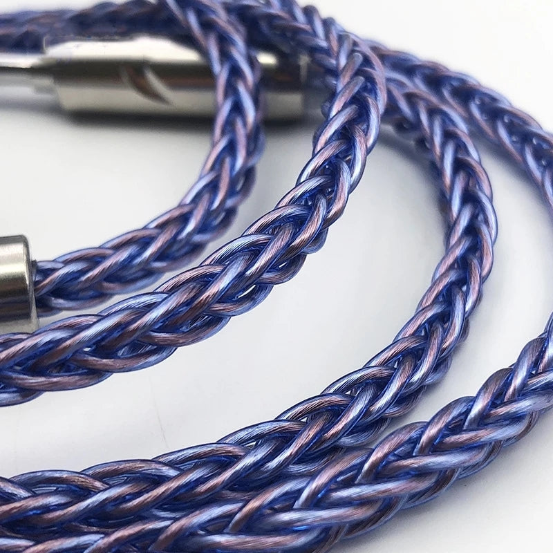 Cable de Audio Auriculares chapado en plata de 240 Nucleos MMCX