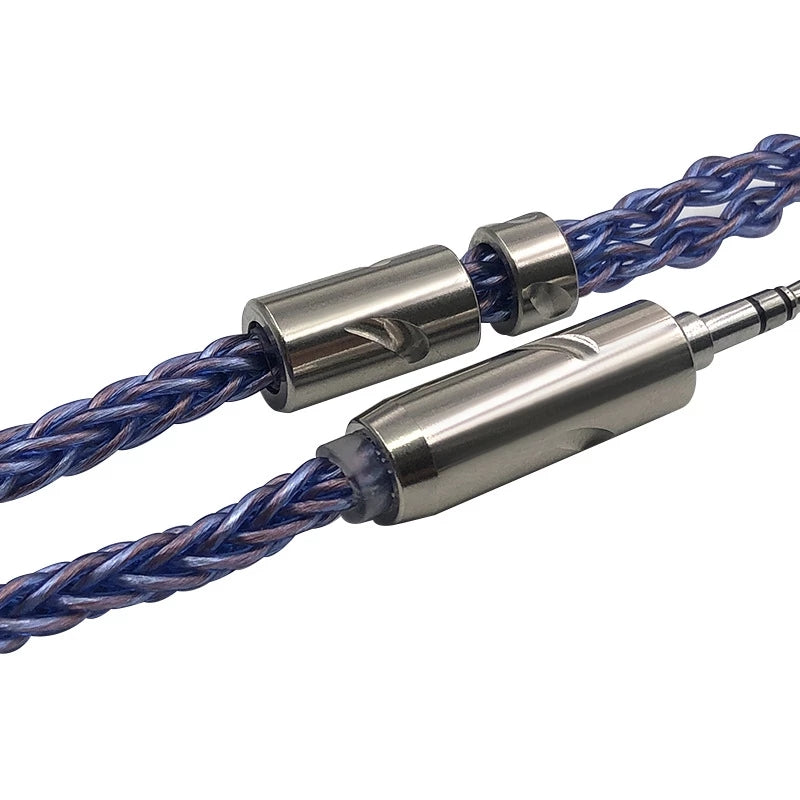 Cable de Audio Auriculares chapado en plata de 240 Nucleos MMCX