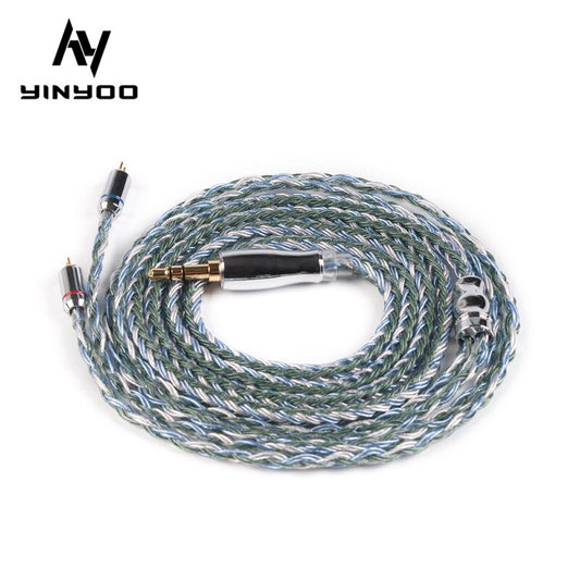 YINYOO Cable de Auriculares 16 Core Silver Plated